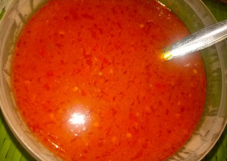 Saus sambel tomat(sambel u/ krupuk opak, kemplang,gorengan,dll