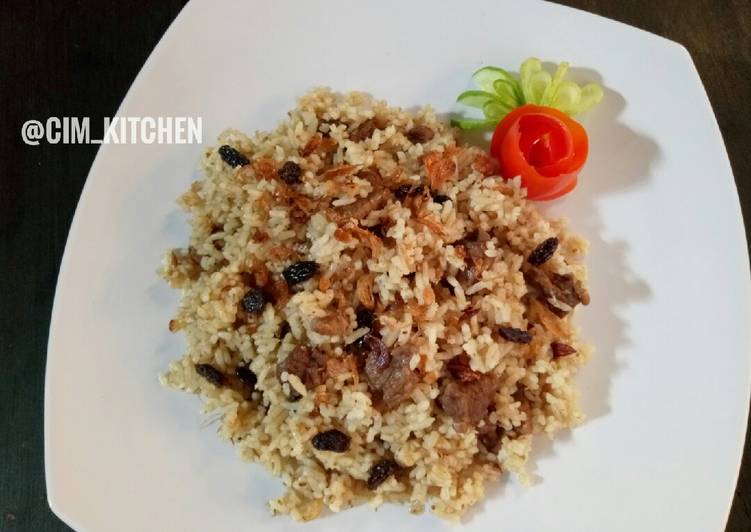 Resep: #festivalresepAsia Nasi kebuli(#timur tengah) Daging Kambing istimewa