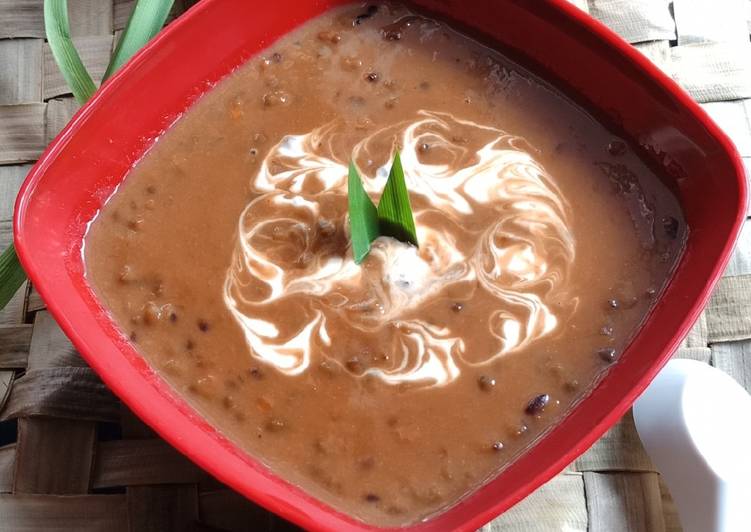 Cara memasak Bubur kacang hijau & Lempuk durian sedap