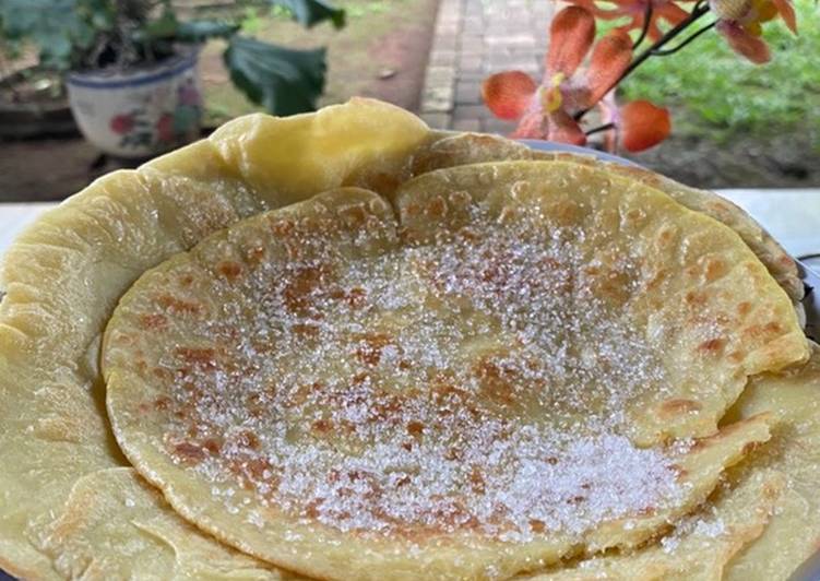 Kue deblak a.k.a kue lempeng a.k.a kue Tebla a.k.a pancake tradisional