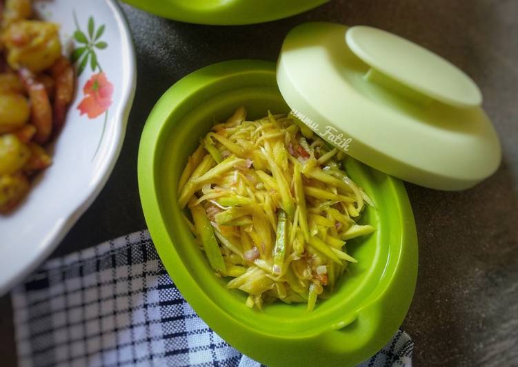 Cara Mudah memasak Sambal Mangga yang menggugah selera