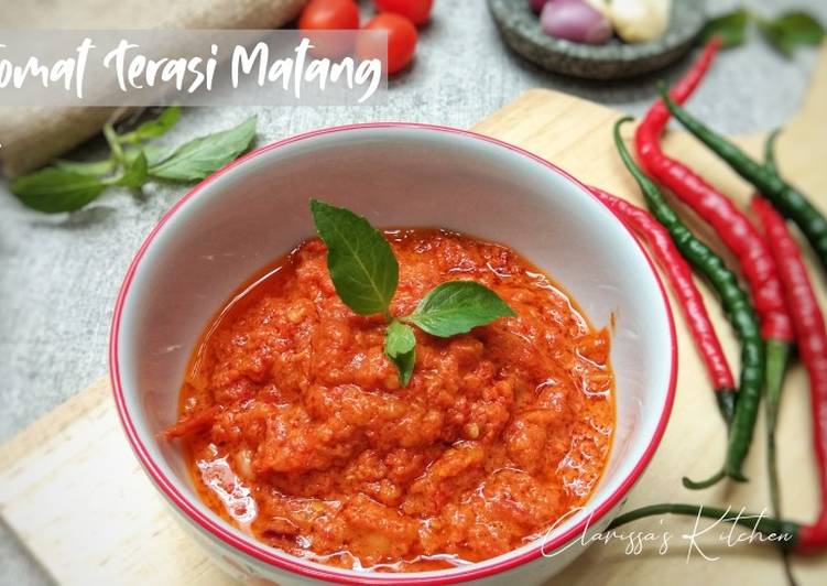 Cara Mudah memasak Sambal tomat terasi matang lezat