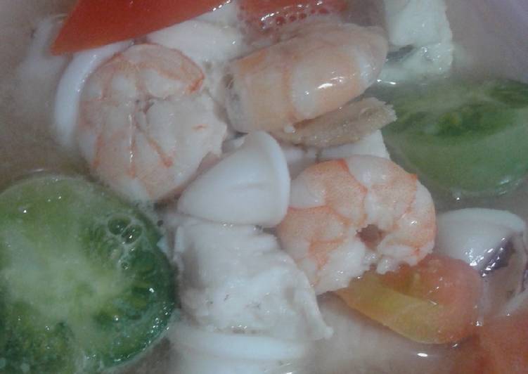 Cara memasak Sop seafood ala sop ikan yongki Batam istimewa