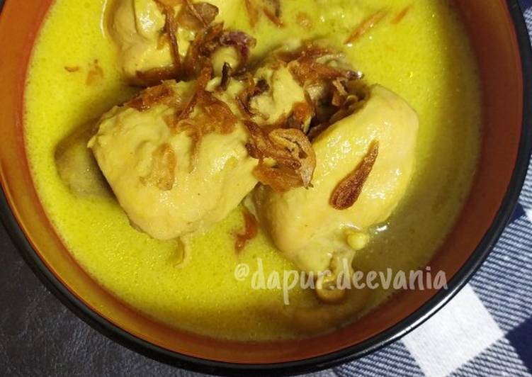 Resep: Creamy chicken opor (opor ayam) with fiber creme lezat