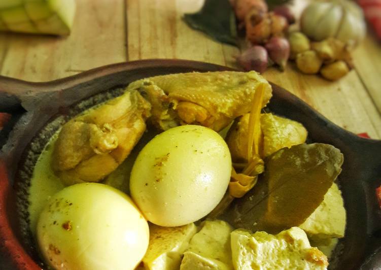 Cara Mudah mengolah Opor ayam, tahu & telur enak