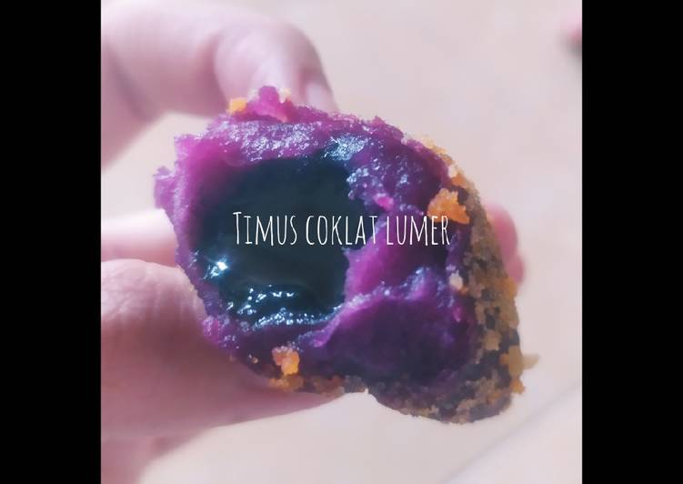 Cara memasak Timus ubi ungu (isi coklat) istimewa