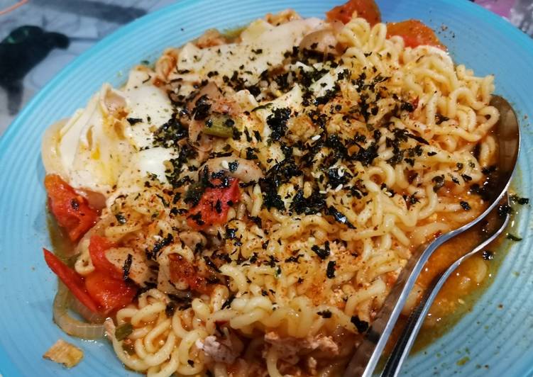 Resep membuat Ramyun Noodle soup nyemek lezat