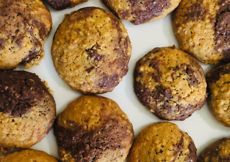 Cara memasak Chocolate and Peanut Butter Oatmeal Cookies 🍪 enak