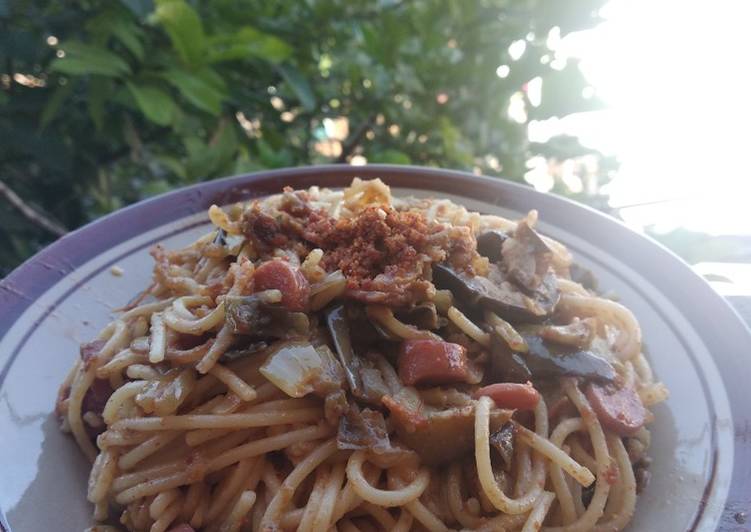 Spaghetti Saus Terong Kacang Blora