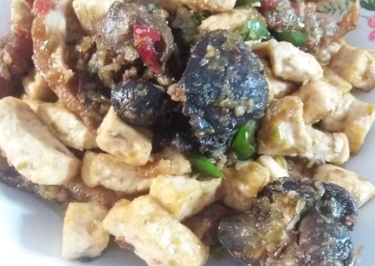 Resep: Sambel Cabe Ijo Tahu Hati Ayam suwir lezat