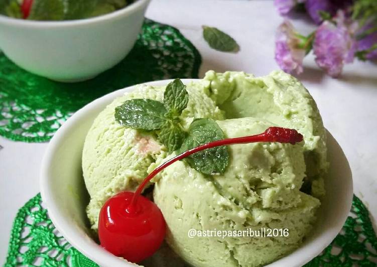 Cara memasak Green tea ice cream lezat