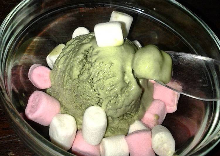 Cara membuat ice cream green tea / matcha 