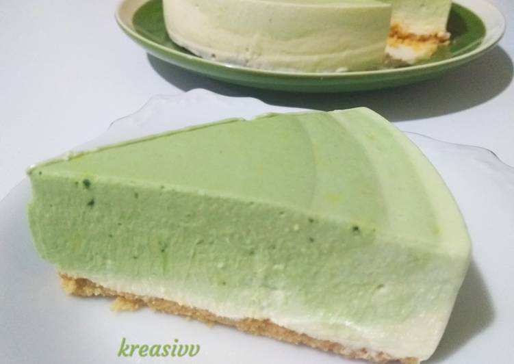 Resep: Green tea mousse cheese cake #keto friendly istimewa