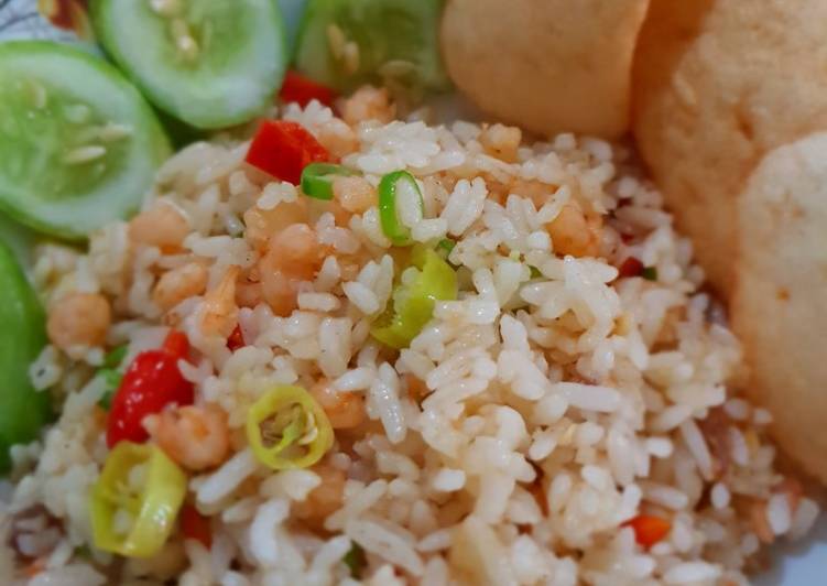 Cara Mudah memasak Nasi Goreng Udang Simple lezat