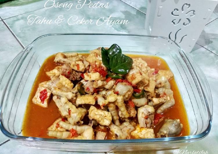Resep: Oseng Pedas Tahu & Ceker Ayam 