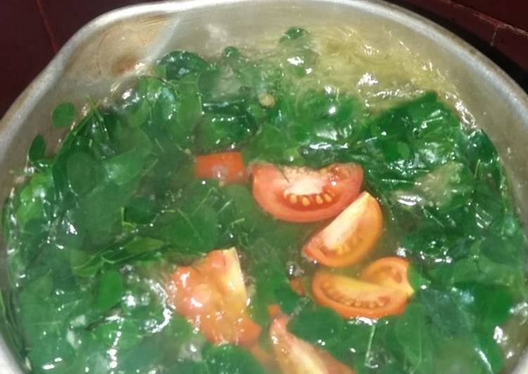 Cara Mudah memasak Sup daun kelor lezat