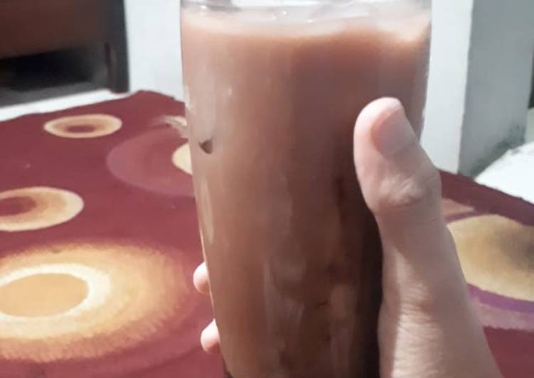 Choco milk tea with boba brown sugar