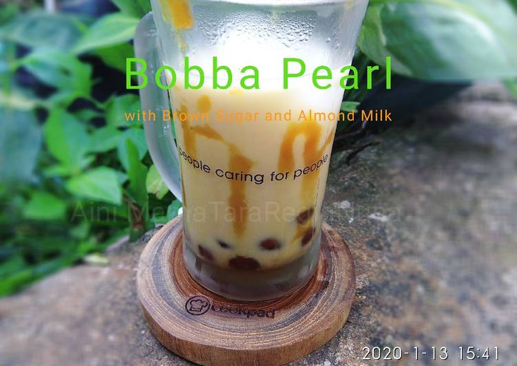 Bobba (Bubble) Pearl with Brown Sugar and Almond Milk