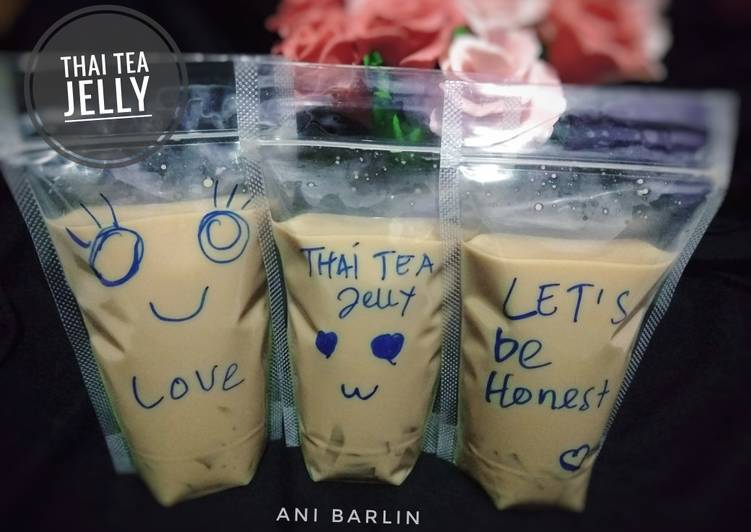 Thai tea jelly