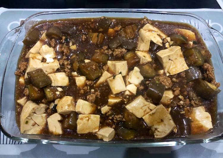 Cara Mudah mengolah Mapo tofu eggplant 