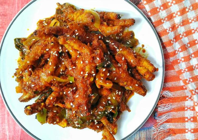 Resep: Ceker ayam dimsum pedas / ceker ayam korea pedas enak
