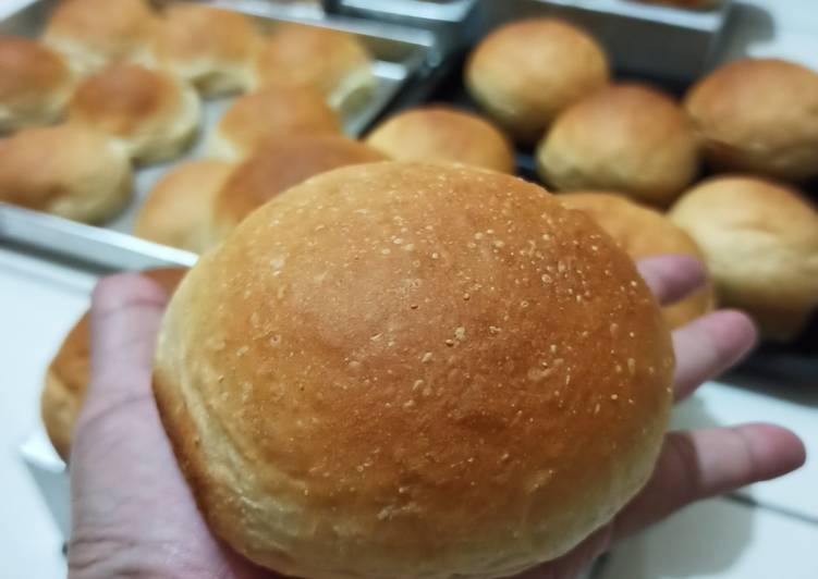 Resep: Resep Roti Bun Burger metode Autolisis cocok diolah jadi Burger atau Korean Garlick cheese Bread istimewa