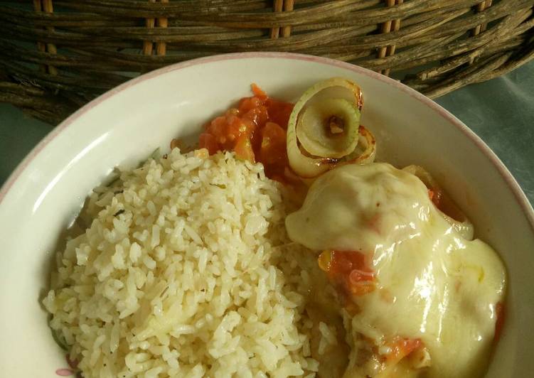 Butter Rice & Ayam Panggang Mozarella