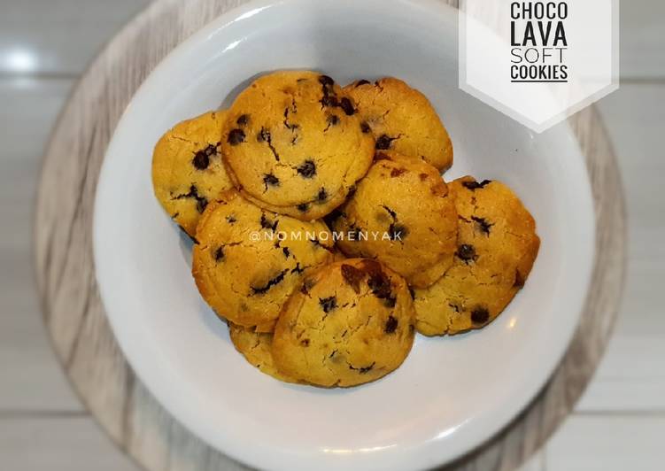 Resep membuat Choco lava soft cookies 