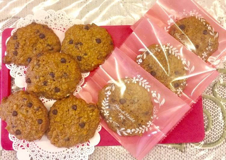 Cara membuat Soft and Chewy Oatmeal Chocolate Chip Cookies 