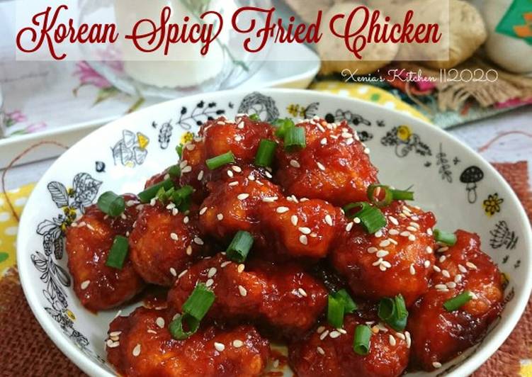 Resep: Korean Spicy Fried Chicken (yangnyeom tongdak) 