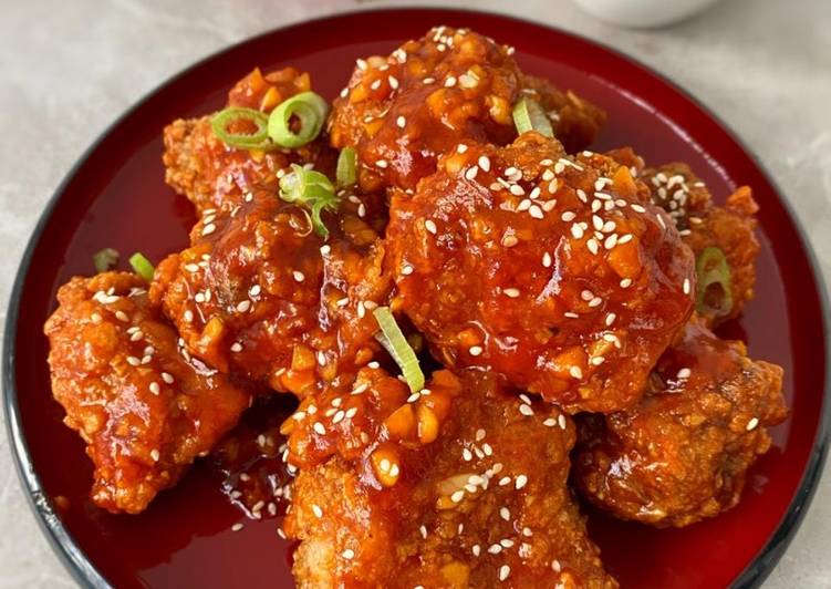 Cara Mudah membuat Korean Fried Chicken // Yangnyeom-tongdak 양념통닭 