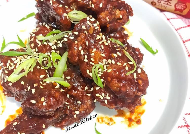 Resep: Korean Spicy Fried Chicken (Yangnyeom Tongdak) istimewa