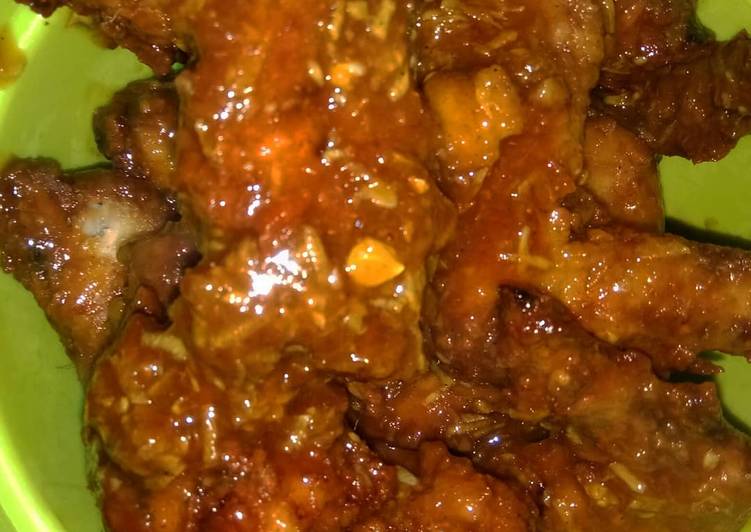Resep: Yangyeom chicken (ayam goreng bumbu ala korea) 