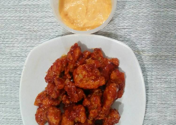 Cara memasak Yangnyeom Tongdak (Spicy Fire Chicken) + Saus Keju istimewa