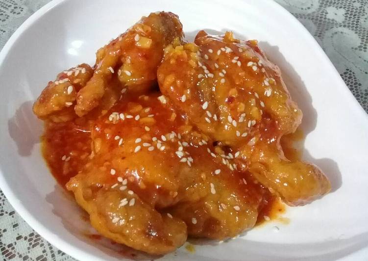 Cara Mudah mengolah Yangnyeom Tongdak (Spicy Chicken Korea) 