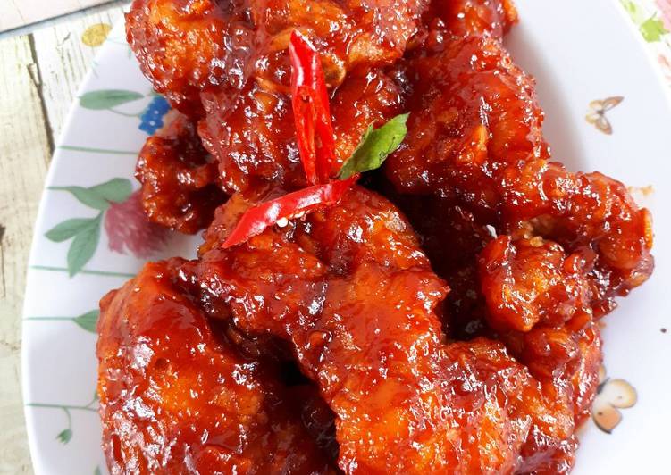 Resep: Yangyeom Tongdak (Korean Spicy Fried Chicken)#pr_asianfood 