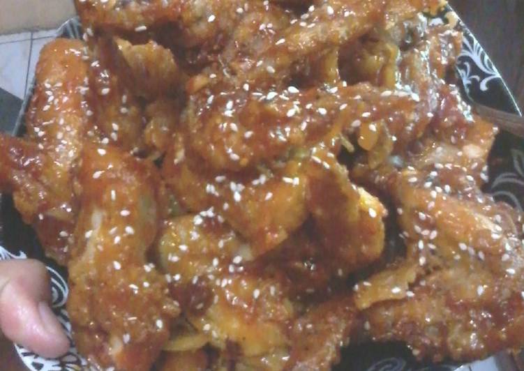 Resep: Yangnyeom Tongdak si Ayam Goreng Pedas Manis ala Korea 양념통닭 