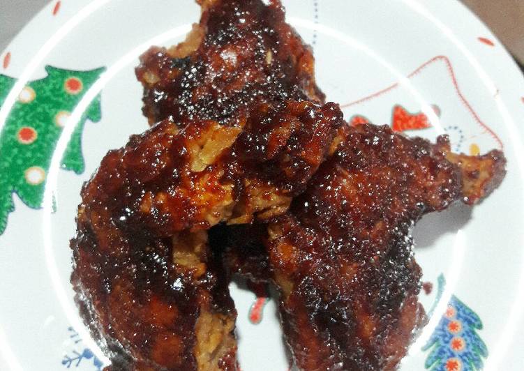 Resep memasak Korean Spicy Fried Chicken (Yangnyeom Chicken) 