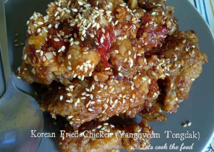 Cara Mudah memasak Korean Fried Chicken (Yangnyeom Tongdak) 