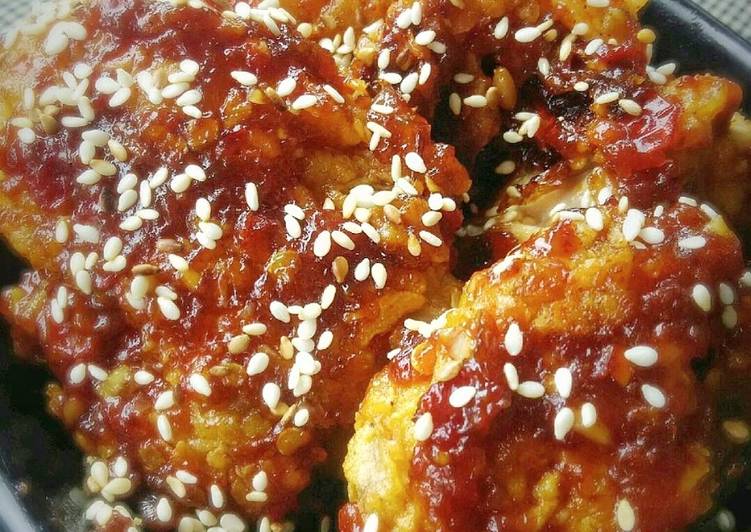 Resep memasak Yangnyeom-tongdak: 양념통닭 