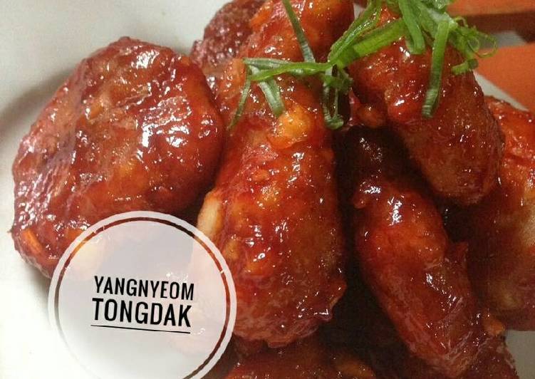 Cara memasak Yangnyeom Tongdak (ayam goreng korea) 