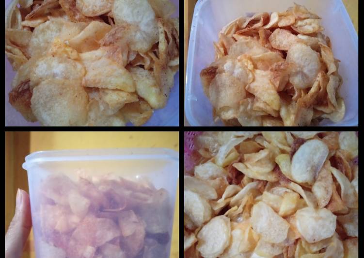 Cara membuat Keripik kentang home made by Firra Lp ✨ lezat