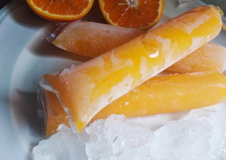 Cara membuat Es lilin jeruk istimewa