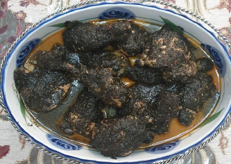 Resep: Ayam samba itam (ayam gulai hitam) 