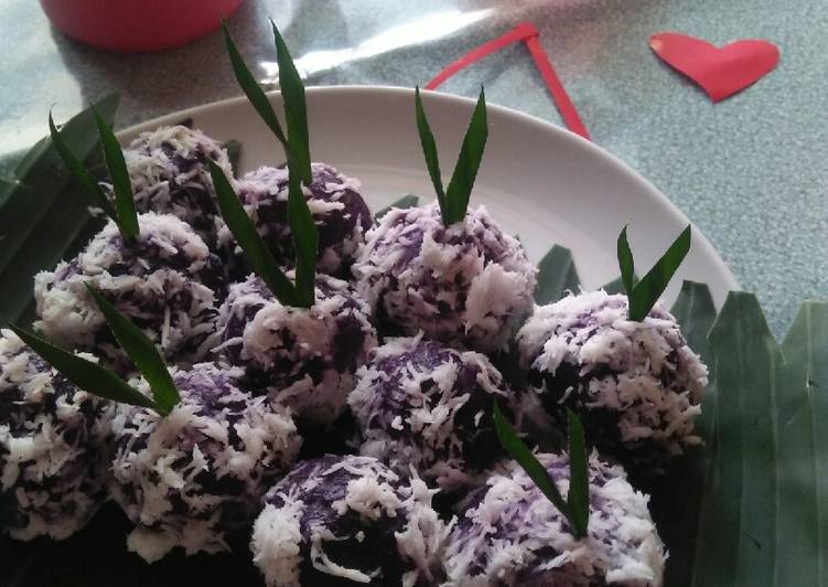 Cara membuat Klepon ubi ungu Simple 