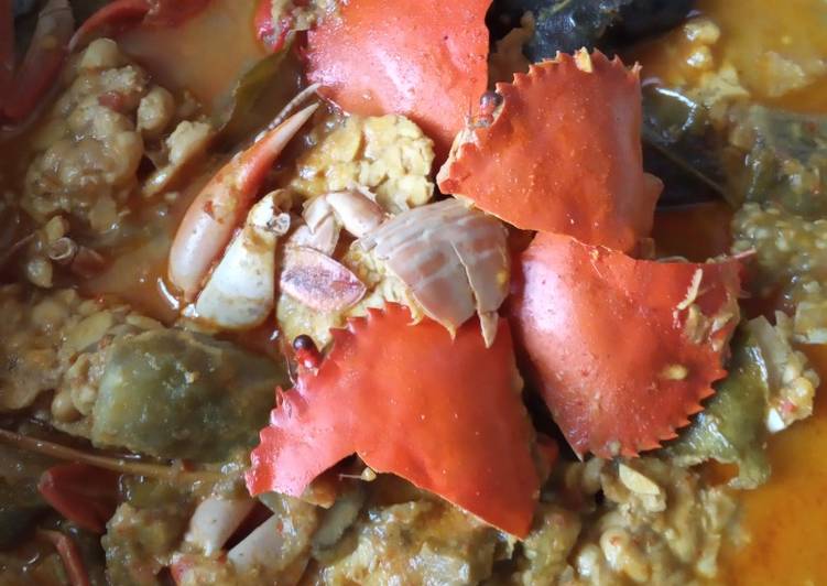 Resep: Kare kepiting sayur terong enak