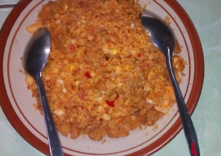 Resep: Nasi jagung goreng pentol istimewa