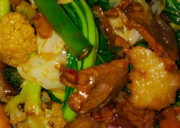 Resep: Tumis sayur daging & sandung lamur (sapi) 