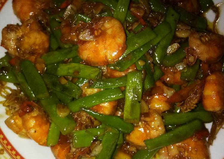 Resep: Udang buncis saus tiram sederhana enak dan simple lezat