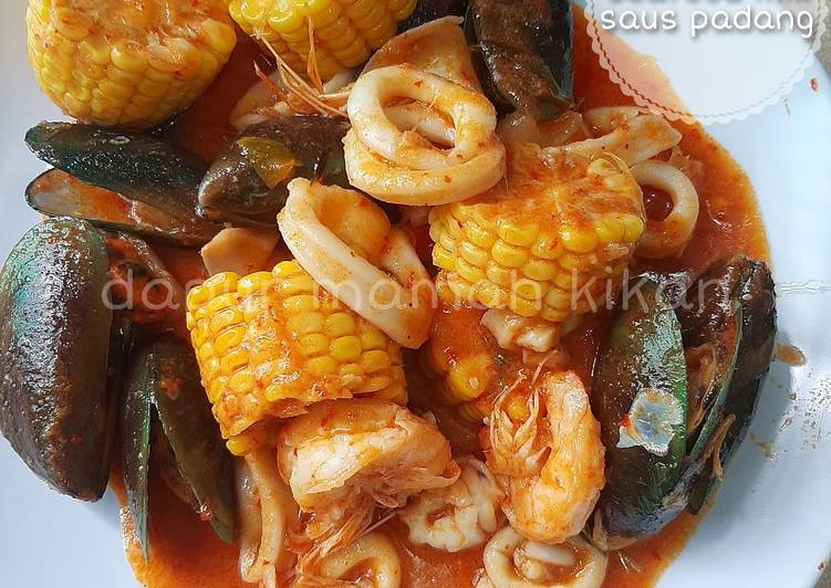 Resep: Seafood mix saus padang lezat